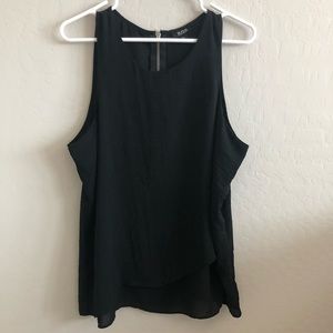 Black Layered Zip Blouse